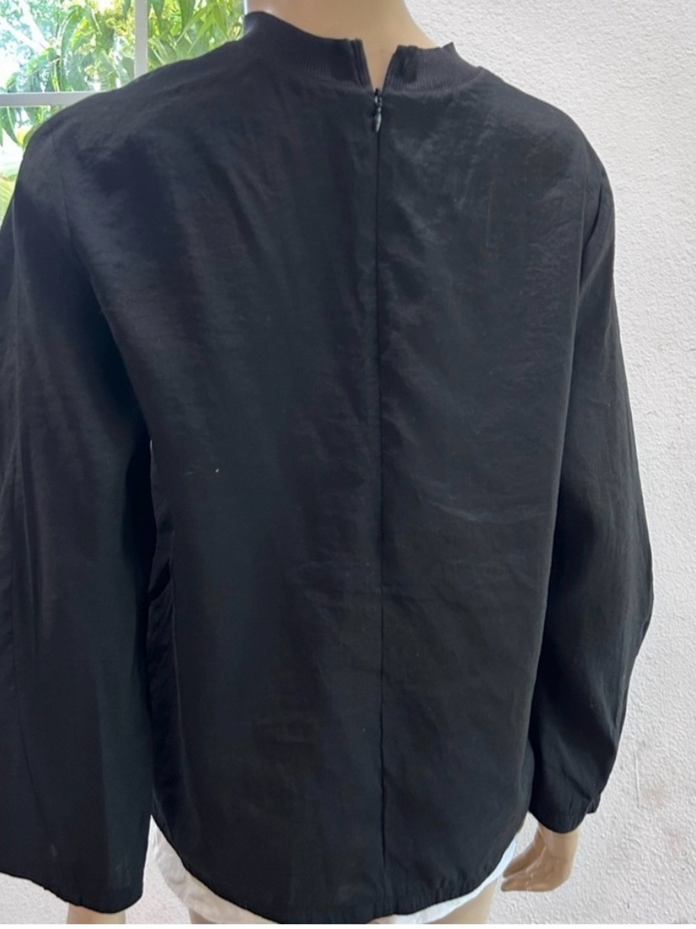COS Black Crewneck Sweatshirt with Voluminous Raglan Sleeves - Picture 14 of 16